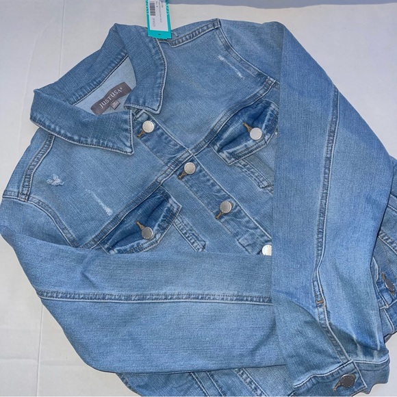 Just USA Jackets & Coats Just Usa Button Up Denim Jacket Womens